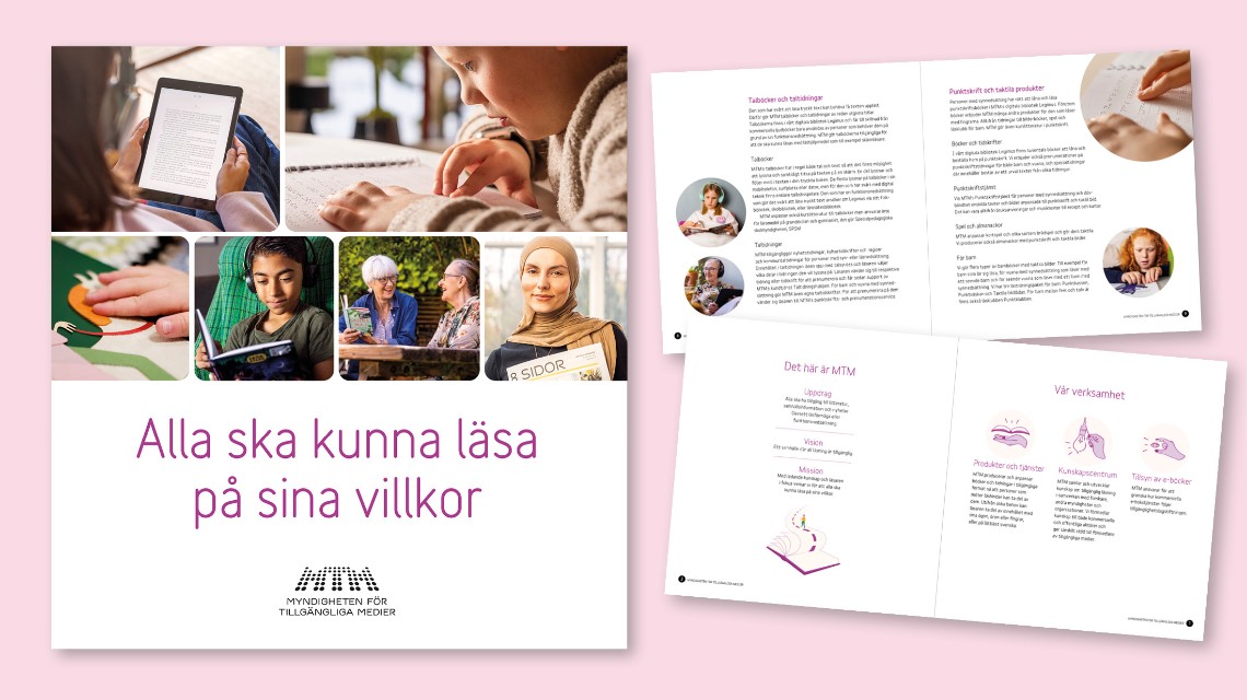 Bild ur broschyren Alla ska kunna läsa på sina villkor